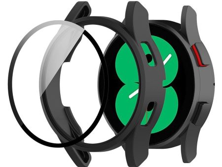 Samsung Galaxy Watch 4 (40mm)   FE (40mm) Plastik Cover m. Indbygget Skærmbeskytter - Sort Sale