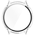 Samsung Galaxy Watch 7 (40mm) Hårdt Plast Cover m. Indbygget Skærmbeskyttelse - Gennemsigtig & Rhinsten For Sale