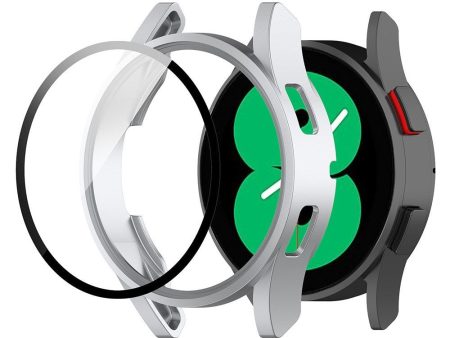 Samsung Galaxy Watch 4 (40mm)   FE (40mm) Plastik Cover m. Indbygget Skærmbeskytter - Sølv Fashion