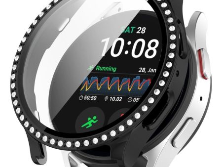 Samsung Galaxy Watch 7 (40mm) Hårdt Plast Cover m. Indbygget Skærmbeskyttelse - Sort & Rhinsten Hot on Sale