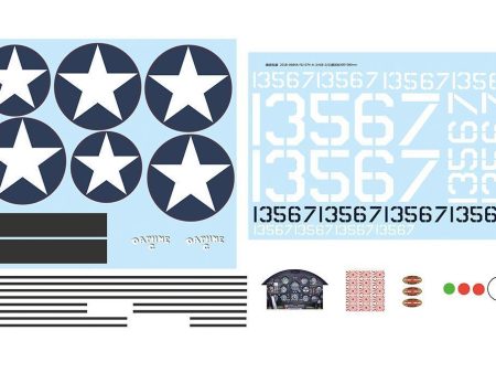 FlightLine 1600mm F4U-1A Corsair Decal Set Online now