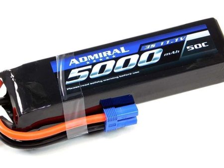 Admiral 5000mAh 3S 11.1V 50C LiPo Battery with EC5 Connector Discount