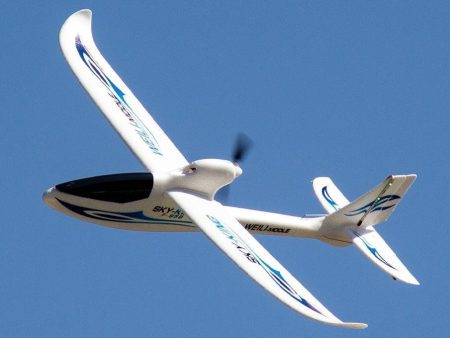 XK Sky King Glider Blue with LED Lights 750mm (29.5 ) Wingspan - RTF Online now