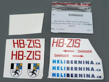 RotorScale AS350 Alpine Yellow and Red 450 Decal Set Online