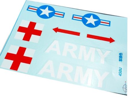 RotorScale UH-1A Medic 450 Green Decal Set on Sale