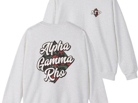 Alpha Gamma Rho Graphic Crewneck Sweatshirt | Aloha For Cheap