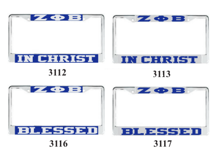 Zeta Phi Beta Blessed    In Christ License Frame Fashion