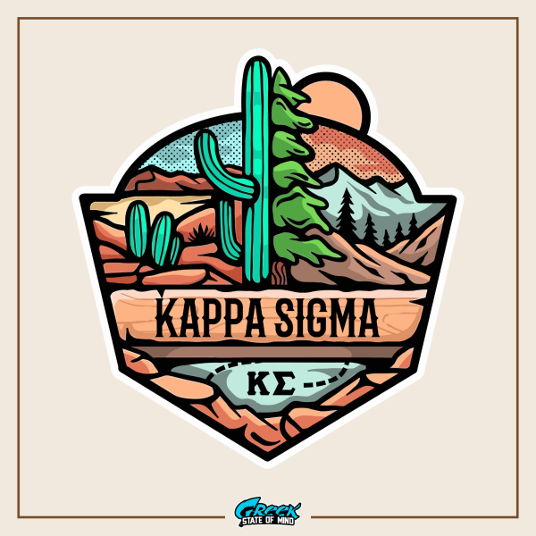 Kappa Sigma Graphic Hoodie | Desert Mountains Hot on Sale