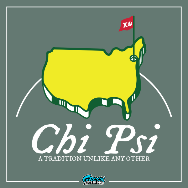 Chi Psi Graphic Crewneck Sweatshirt | The Masters on Sale