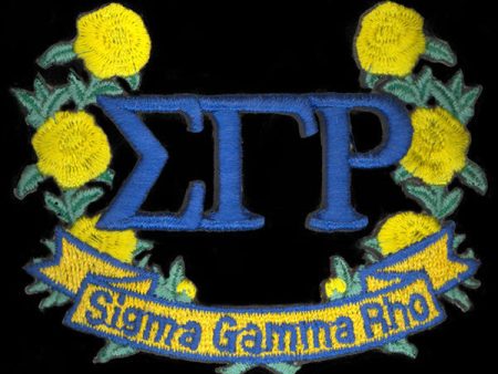 Sigma Gamma Rho 3-D Lazer Wreath Patch For Cheap