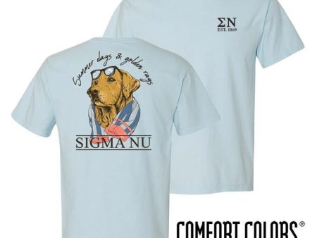 Sigma Nu Blue Comfort Colors Retriever Tee Online Sale