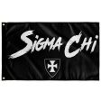 Sigma Chi Fighter Flag | Black and White Hot on Sale