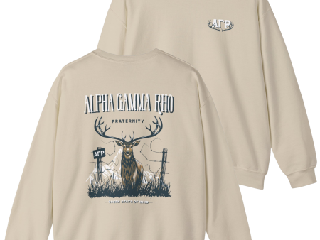 Alpha Gamma Rho Graphic Crewneck Sweatshirt | Big Buck Supply