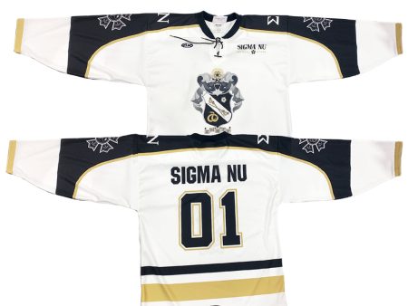 New! Sigma Nu Sublimated Hockey Jersey Hot on Sale