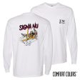 Sigma Nu Comfort Colors White Long Sleeve Ski-leton Tee Discount