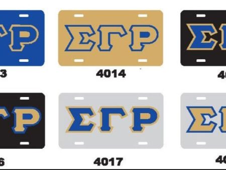 Sigma Gamma Rho License Plate For Cheap