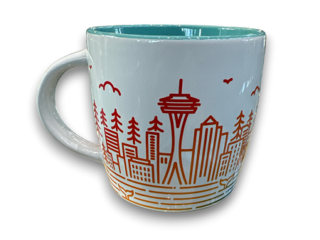 Rainbow Line Art Mug For Sale