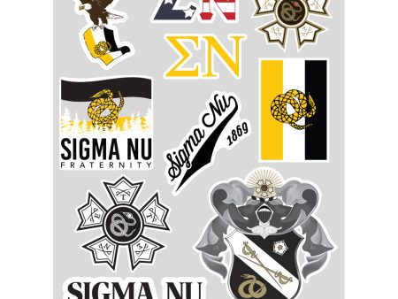 Sigma Nu Sticker Sheet Fashion