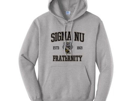 Sigma Nu Classic Crest Hoodie For Discount