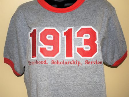 DST Ringer 1913 Grey and Red Online Hot Sale