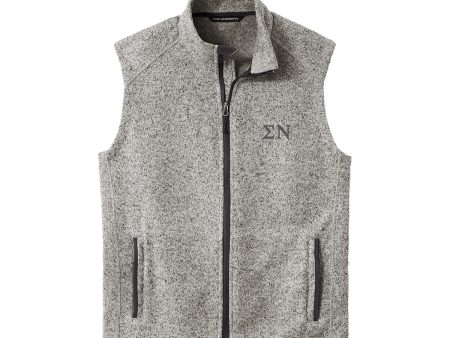 New! Sigma Nu Heather Grey Vest Online Hot Sale