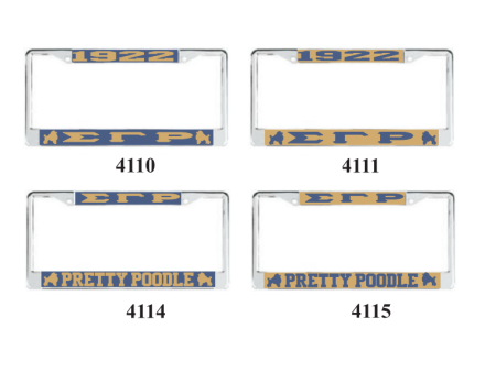 Sigma Gamma Rho - Year and Mascot License Frame Online Sale