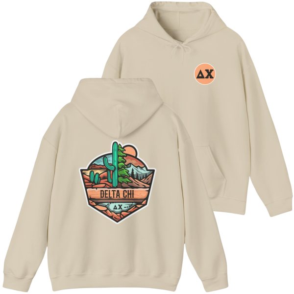 Delta Chi Graphic Hoodie | Desert Mountains For Discount