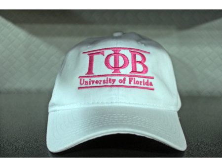 Gamma Phi Beta White  Adjustable Hat Hot on Sale