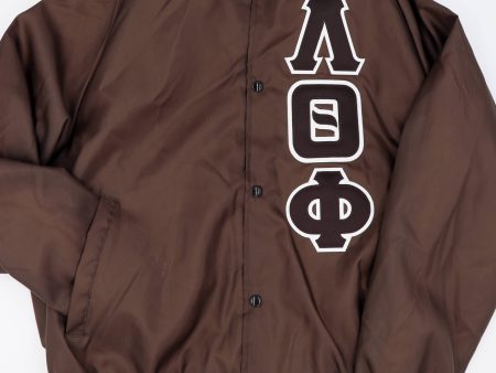 Lambda Theta Phi Brown Satin Jacket For Cheap