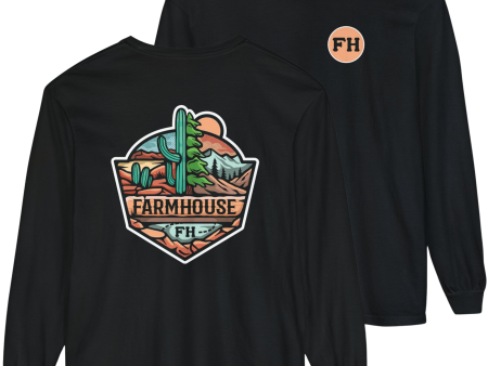 FarmHouse Graphic Long Sleeve | Desert Mountains Online Hot Sale