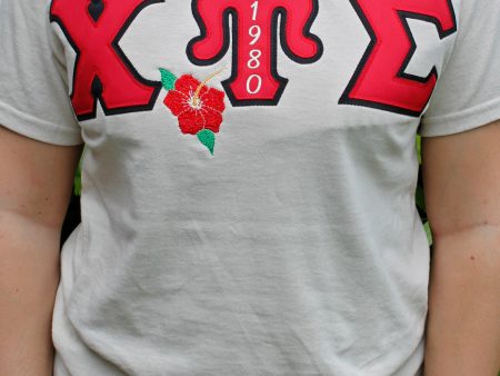 Chi Upsilon Sigma Hibiscus Tee on Sale