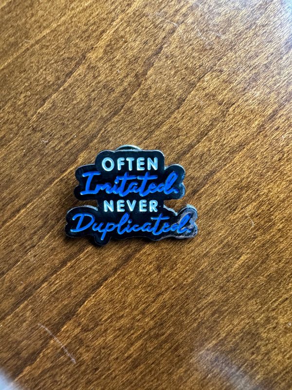 Never Duplicated Lapel Pin Online now