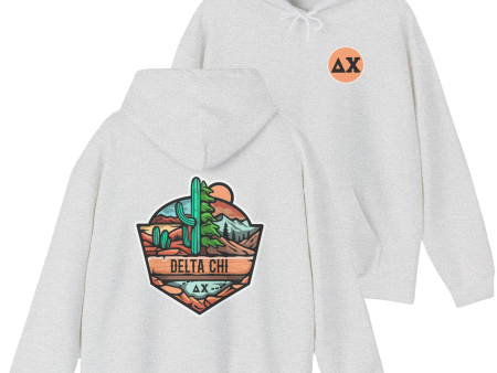 Delta Chi Graphic Hoodie | Desert Mountains For Discount