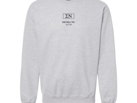 Sigma Nu Alumni Embroidered Greek Letter Crewneck Fashion