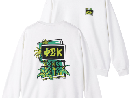 Phi Sigma Kappa Graphic Crewneck Sweatshirt | Tropical Billboard Cheap