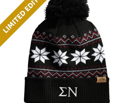 Sigma Nu Knitted Pom Beanie For Cheap