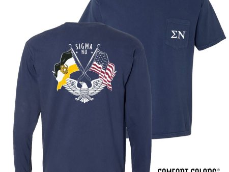 Sigma Nu Comfort Colors Navy Patriot tee Fashion