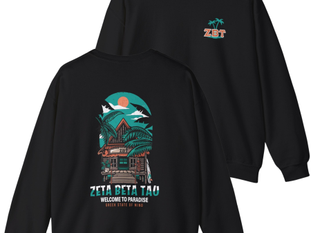 Zeta Beta Tau Graphic Crewneck Sweatshirt | Welcome To Paradise Discount