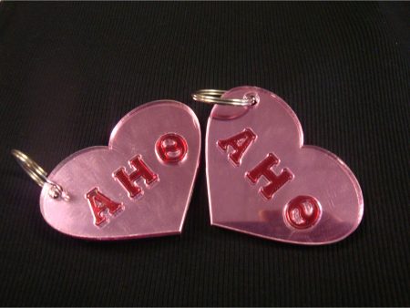 Alpha Eta Theta Heart Keychain Online Hot Sale