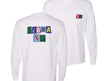 Sigma Nu Comfort Colors Animated Long Sleeve Tee Online