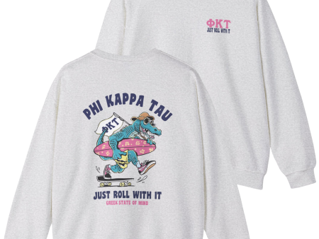 Phi Kappa Tau Graphic Crewneck Sweatshirt | Alligator Skater Supply