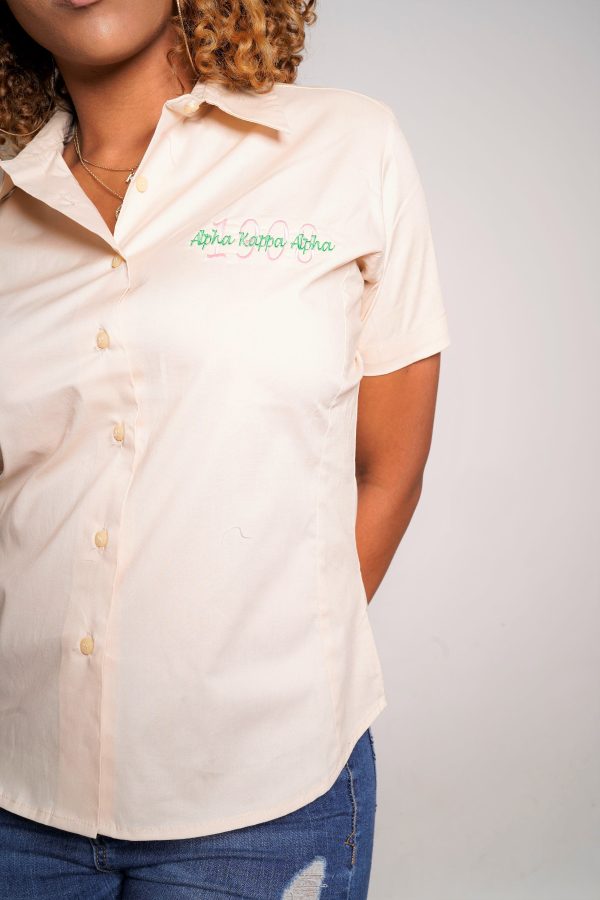 AKA Ladies Button Down S SLV For Discount