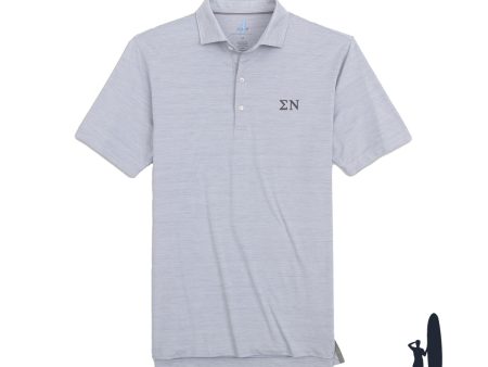 New! Sigma Nu Johnnie-O Heather Grey Polo Fashion