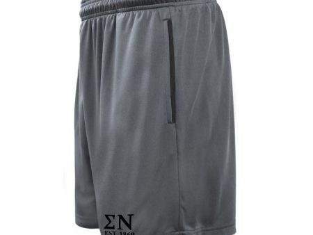 Sigma Nu 7in Grey Pocketed Shorts For Sale