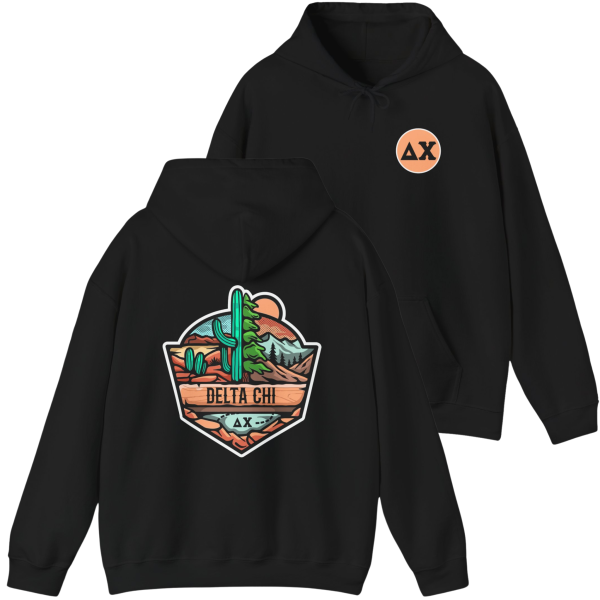 Delta Chi Graphic Hoodie | Desert Mountains For Discount