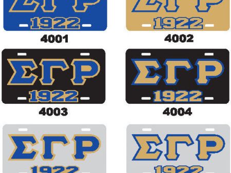 Sigma Gamma Rho 1922 License Plate For Discount