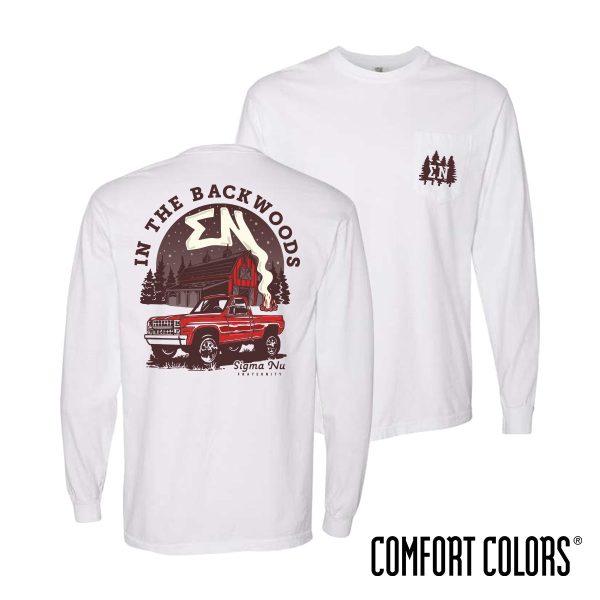 Sigma Nu Comfort Colors Country Roads Long Sleeve Tee Online Hot Sale