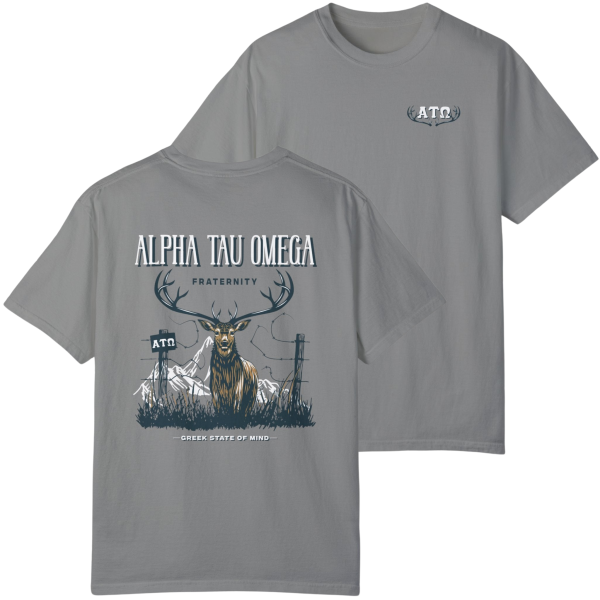 Alpha Tau Omega Graphic T-Shirt | Big Buck For Sale