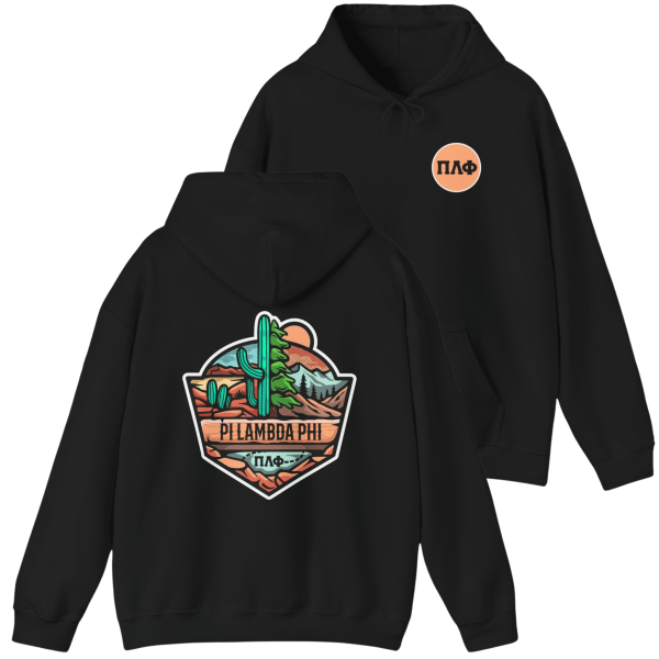 Pi Lambda Phi Graphic Hoodie|  Desert Mountains on Sale