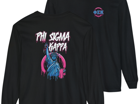 Phi Sigma Kappa Graphic Long Sleeve | Liberty Rebel on Sale